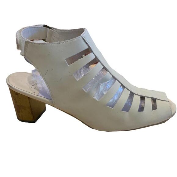 Johnson and Murphy shoes gladiator style suede leather sandal heels size 7.5 - Picture 3 of 8